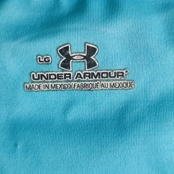 Under Armour athletic shirt women's size L baby blue slim fit short sleeve - Picture 4 of 10